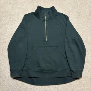 Lululemon Sweatshirt XL/XXL Legacy Green Scuba Oversized Funnel Neck Half Zip